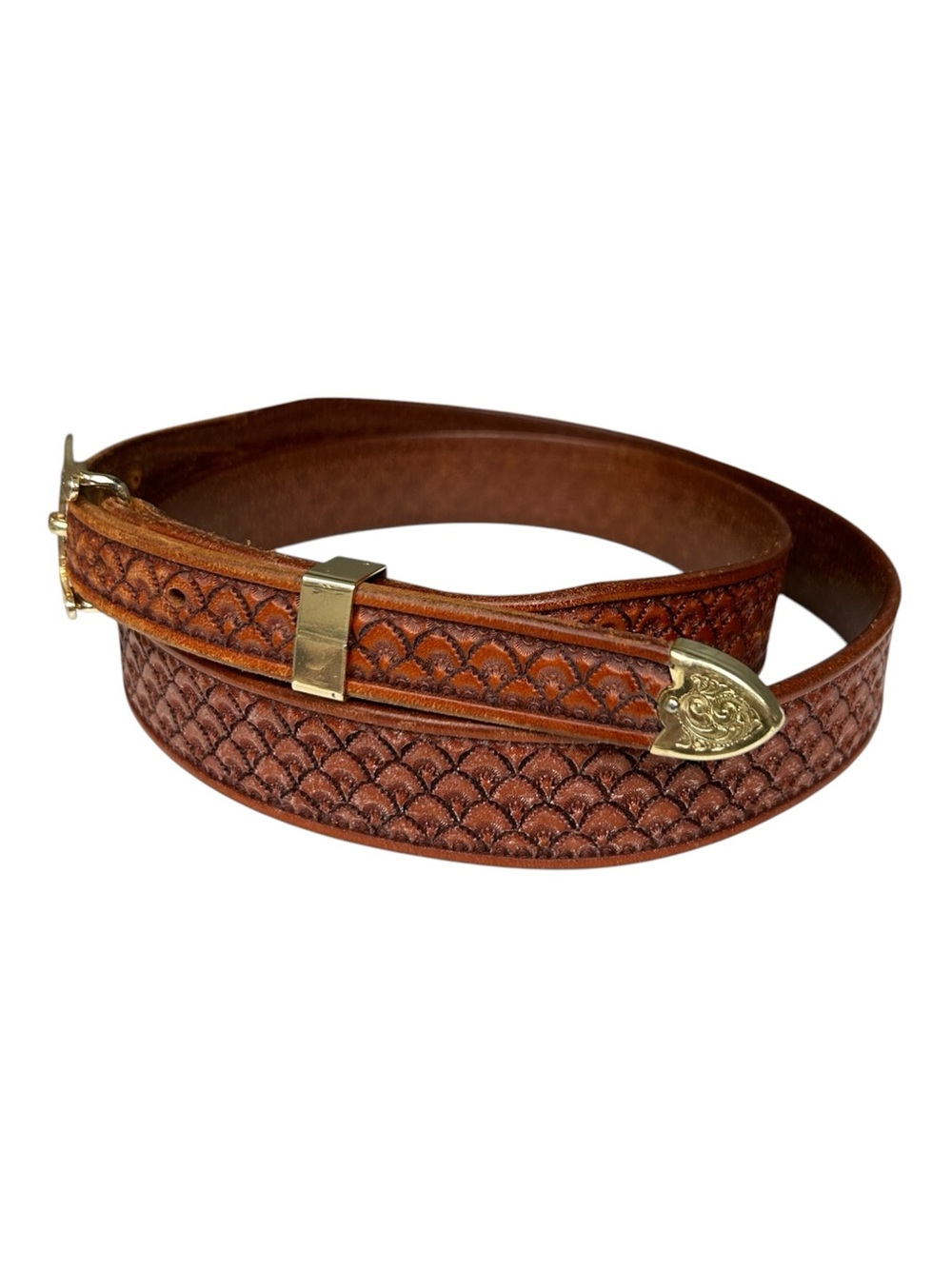 King’s Saddlery Sheridan Wyoming Tooled Leather Western Belt - Picture 4 of 14